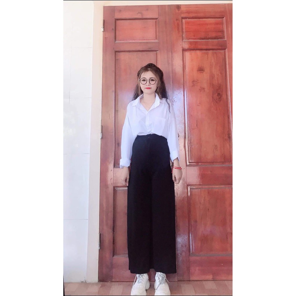 [ẢNH THẬT Áo Sơ Mi Trắng - Tay Lỡ Tay Dài | BigBuy360 - bigbuy360.vn