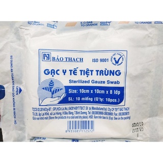 Gạc y tế tiệt trùng Bảo Thạch 10 x 10 x 8 lớp