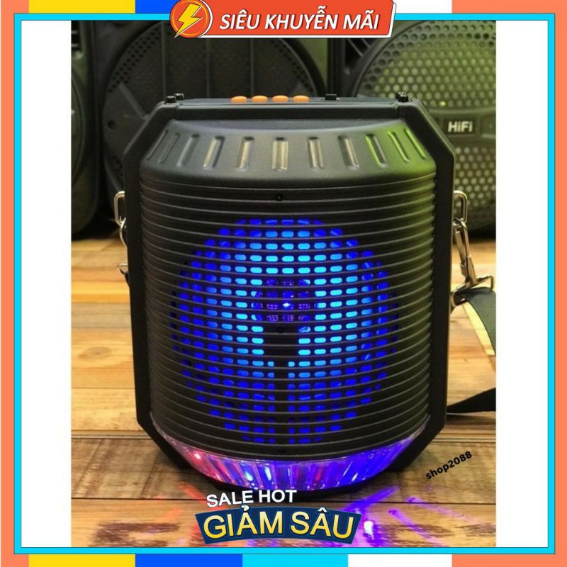 Loa Bluetooth ALP - 401 - Tặng Kèm Mic Karaoke Và Dây Đeo