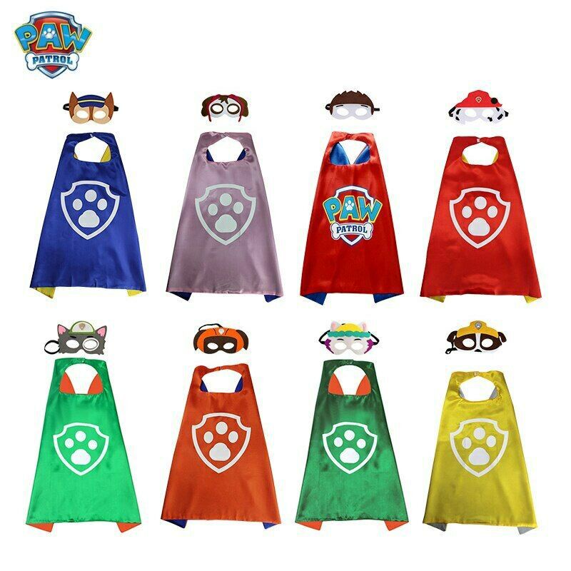 Newest 2Pcs set Paw Patrol Toys Set Mask Cape Cloak Cosplay Cartoon Puppy Patrol Gifts