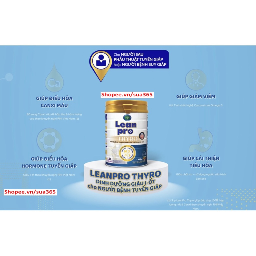 Sữa Lean pro Thyro ( Đủ Loại : 900g và 400g ) - Tăng Cường Sức Khỏe Tuyến Giáp - Date Luôn Mới