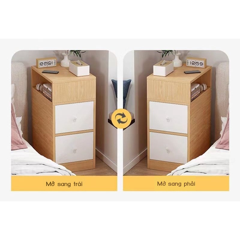 Bàn đầu giường phòng ngủ siêu hẹp tủ đầu giường lưới màu đỏ tủ nhỏ nhỏ tủ đựng đồ nhỏ đơn giản