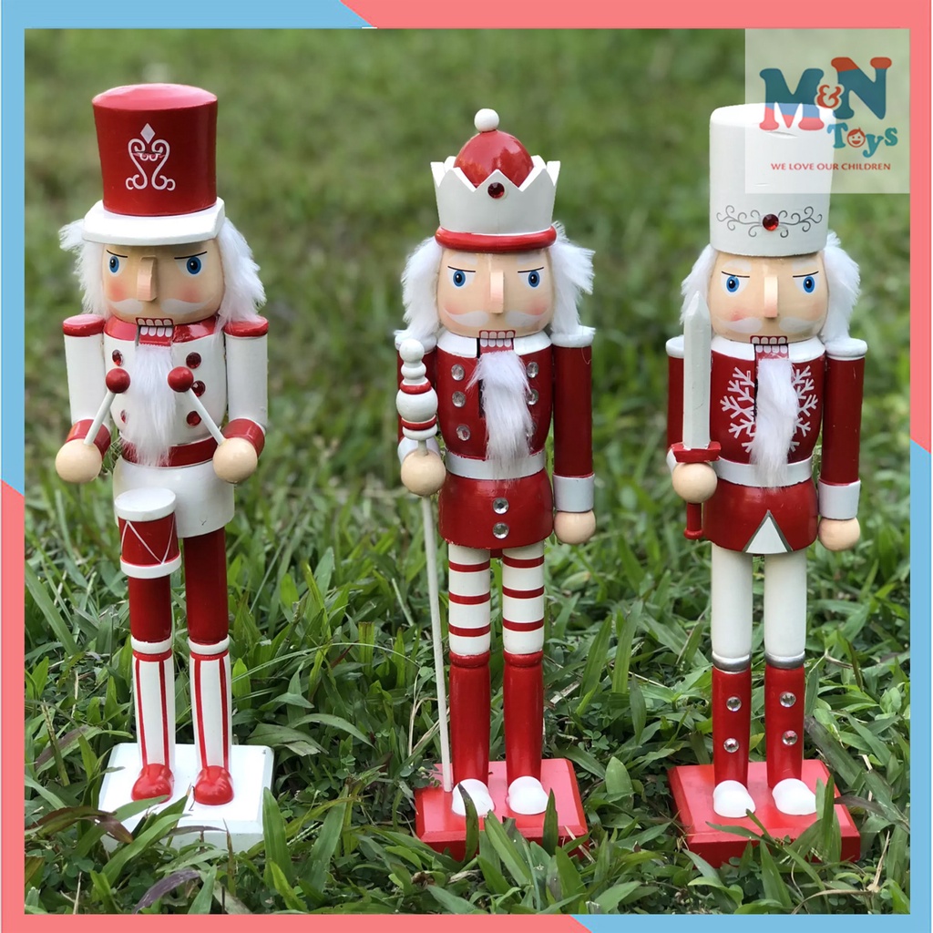 Mô Hình Chú Lính Chì Gỗ Decor Trang Trí Giáng Sinh - Noel Cao 38cm