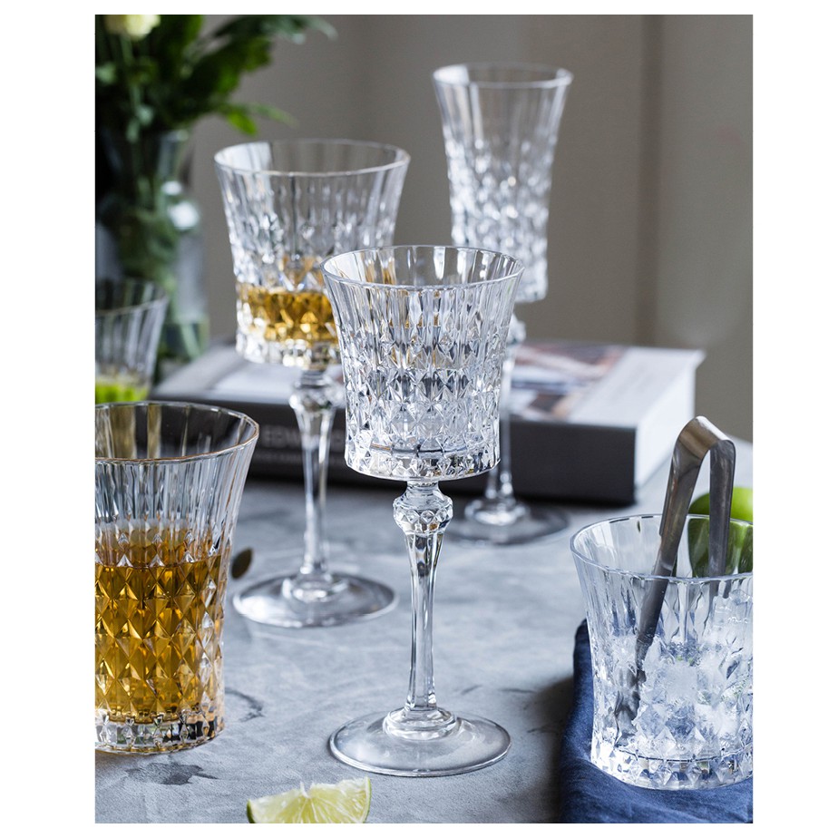 Goblet Glass - Ly Khứa Cạnh - Ly Thủy Tinh