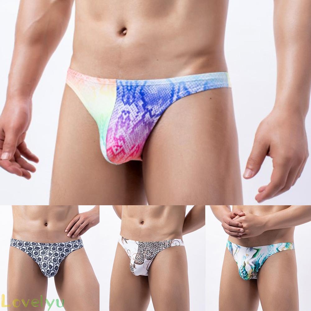 【Ready Stock】Men Sexy Mens Brief Bulge Pouch Lingerie Underwear Sexy Printed Panties@New