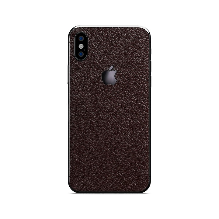 Miếng Dán Da Bò Màu Nâu Đất Cho Iphone X / Xs max