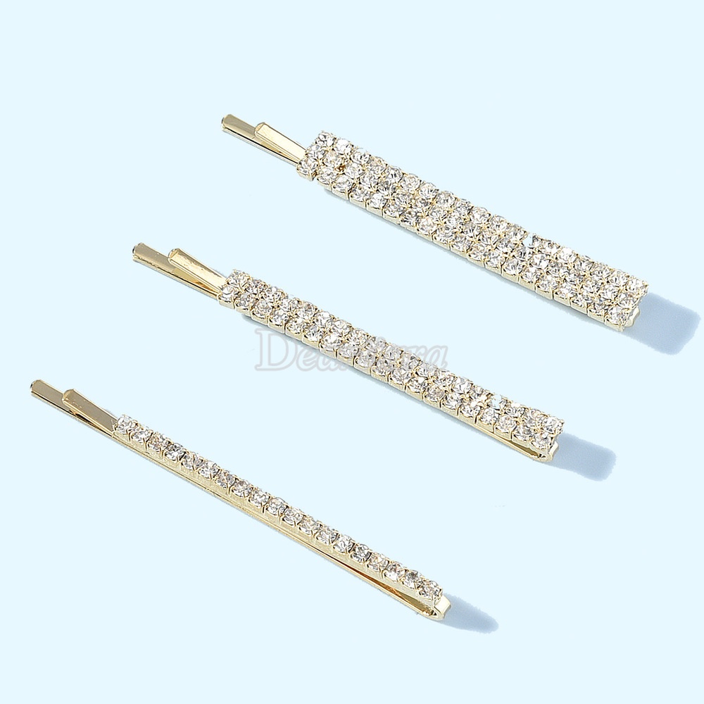 Cài Tóc Cô Dâu Đính Đá Lấp Lánh 3 Hàng