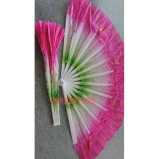 đôi quạt múa văn nghệ ba màu siêu đẹp