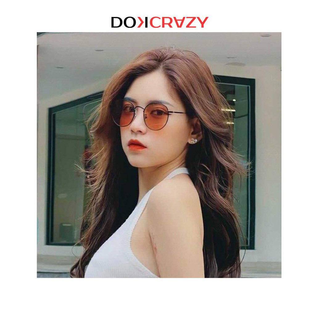 Kính mát dáng tròn nam nữ gọng kim loại OLIVIA local brand DOKCRAZY mắt râm phong cách thời trang đường phố cá tính | BigBuy360 - bigbuy360.vn