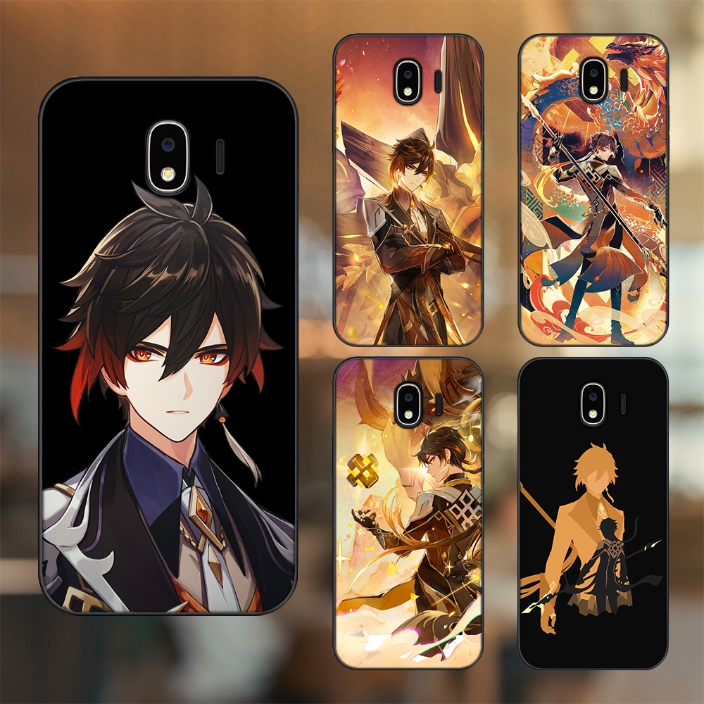 Ốp lưng Samsung J4 viền đen in hình Zhongli Genshin Impact