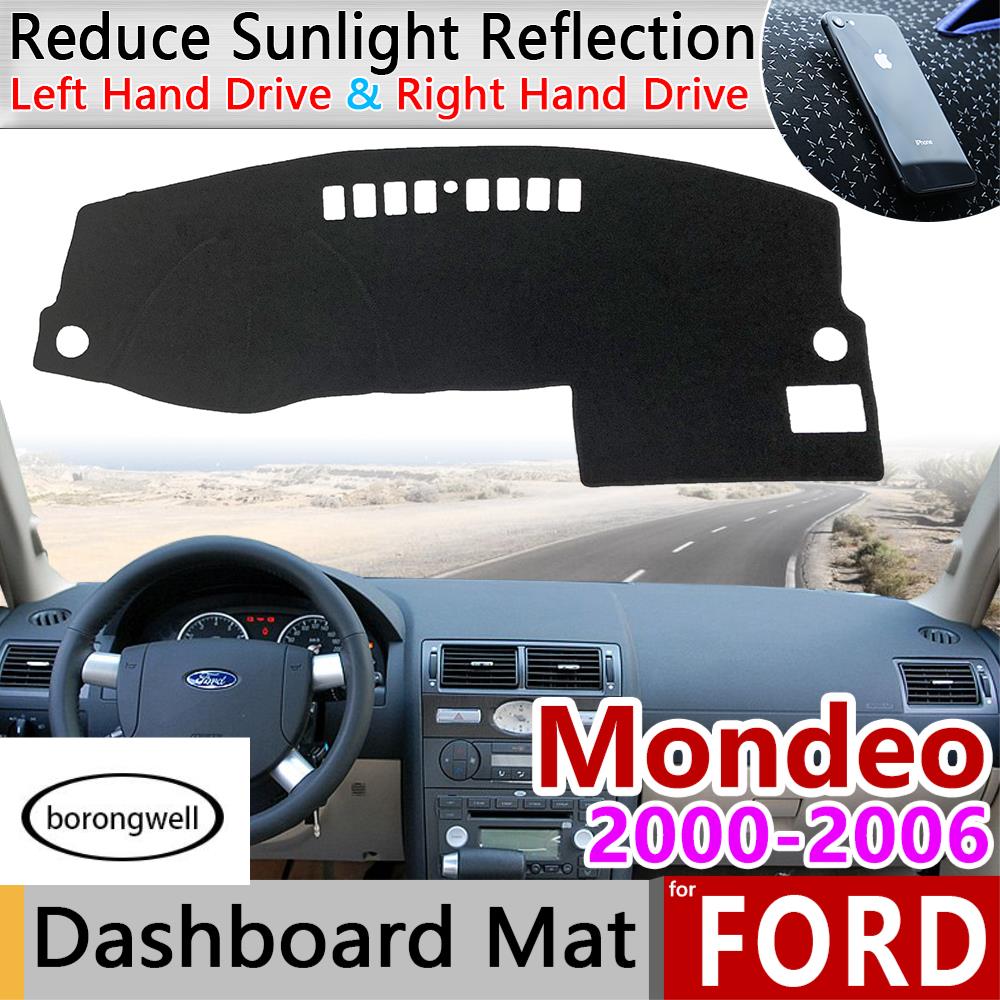Thảm Bọc Bảng Điều Khiển Chống Nắng Chống Trượt Cho Ford Mondeo Mk3 2000~2006 2001 2002 2003 2004 2005