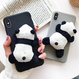 Apple Ốp Điện Thoại Mềm Có Giá Đỡ Hình Gấu Trúc Cho iphone xs xr xs 11 12 13 14 15 pro max x 8 7 6s 6 plus 6g 7g 6p 7p