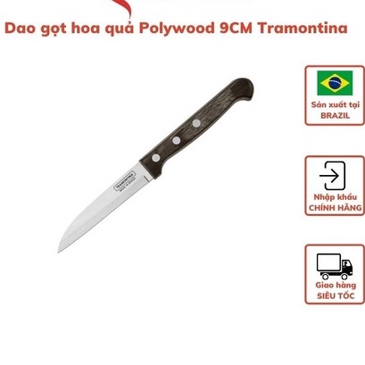 Bộ dao Polywood gồm dao chặt, thái, gọt chính hãng Tramontina Brazil