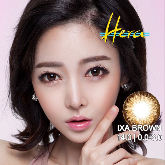 Kính Áp Tròng Hera IXA Brown - Lens cận lens nâu choco