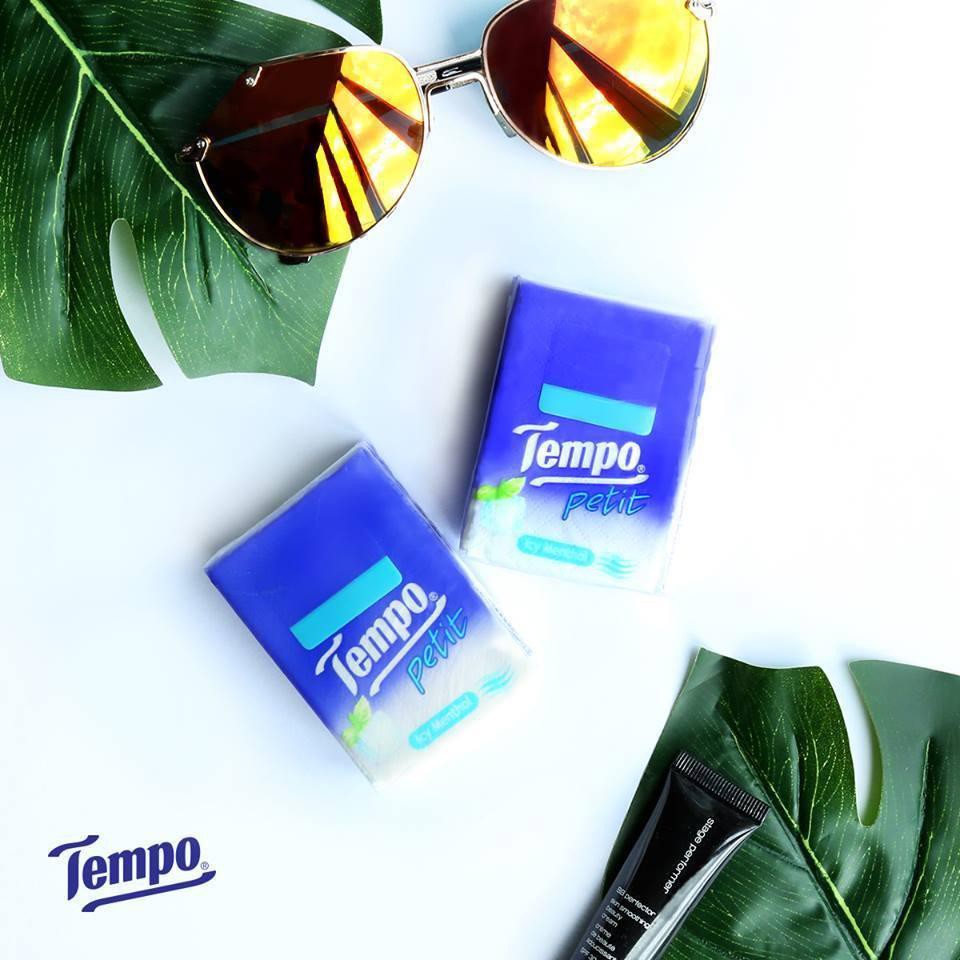 Khăn giấy bỏ túi 4 lớp Tempo Regular Icy Menthol lốc 10 gói