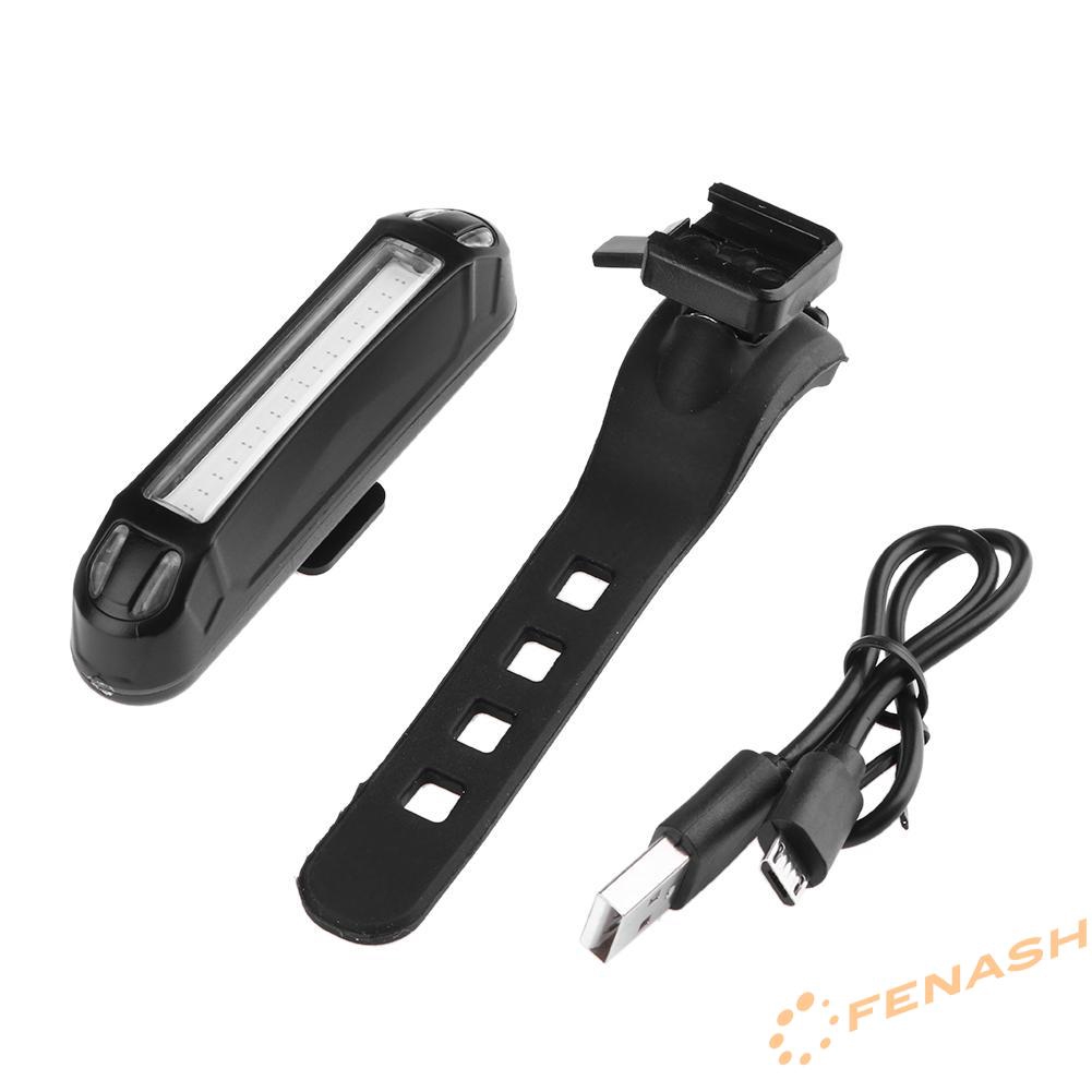 FE USB Rechargeable 100LM LED Bicycle Rear Taillight Waterproof Warning Lamp