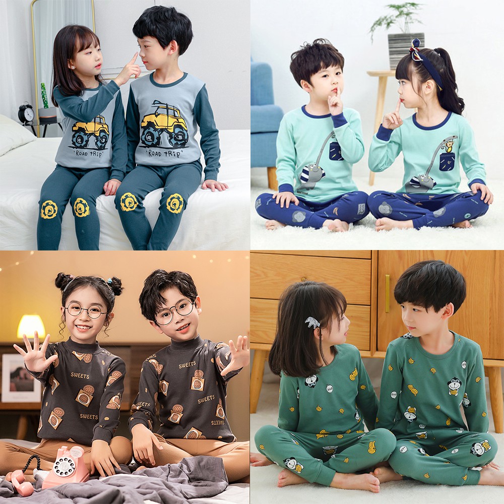 Đồ bộ bé gái/ bé trai, dài tay cotton 10 mẫu đáng yêu