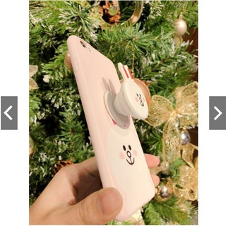 Ốp lưng iphone - Ốp lưng gấu + Thỏ + Tặng Popsocket - cho iphone 5 5s 6 6s 6plus 6sPlus 7Plus 8Plus