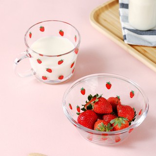 Set Cốc, Bát Thủy Tinh Hình Dâu Tây