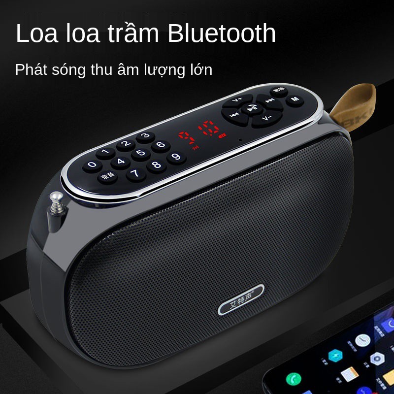 radio đa chức năng máy nghe nhạc người cao tuổi loa không dây bluetooth siêu trầm mini có thể sạc lại hát opera ghi âm