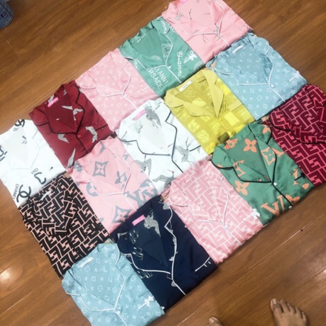 Bộ lụa Satin quần đùi (quần có túi)