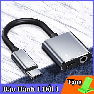 Cáp chuyển đổi 2 trong 1 vừa sạc vừa cắm tai nghe cổng type-c và jack 3.5
