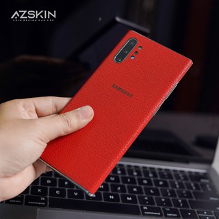 [Hot] Miếng Dán Da Bò Thật Cho Samsung note 10 Plus Màu Đỏ