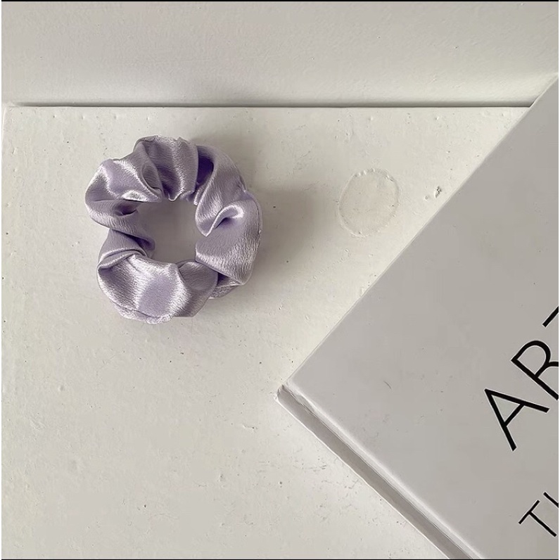 Scrunchies lụa bóng , dây buộc tóc Hàn quốc