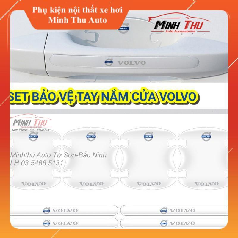 (Volvo) Bộ 10 Miếng Dán Silicon Chống Xước Hõm Cửa, Tay Nắm Cửa và Gương Xe Volvo