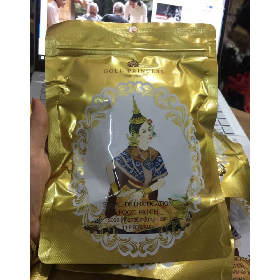 Miếng dán thải độc chân Gold Princess Royal Thái Lan