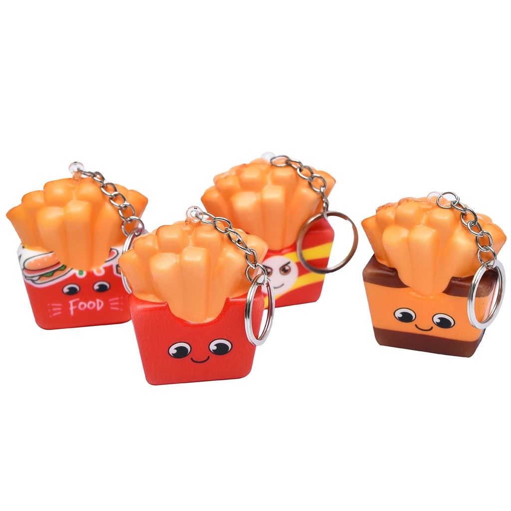 Combo 30 móc khóa squishy dẻo hình dáng ngẫu nhiên siêu cute