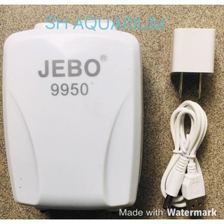 Máy sủi Ôxy tích điện Jebo 9950 2 đầu vòi