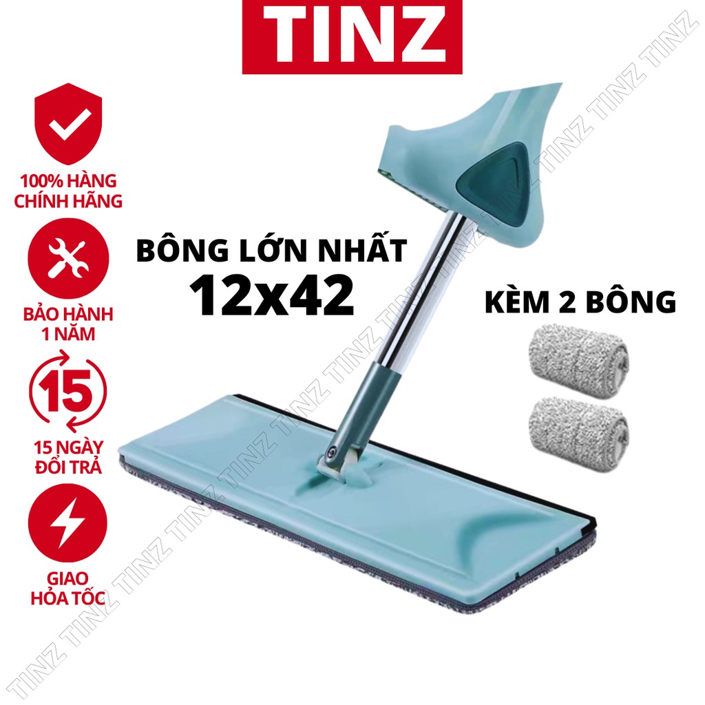 Cây lau nhà tự vắt thông minh, chổi lau nhà tự vắt 360 độ TINZ|Mã GX