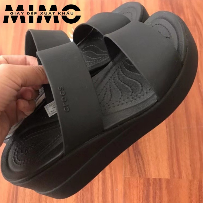 Dép lê Cross Brooklyn, cao gót 7p màu đen êm nhẹ, bền đẹp cho nữ