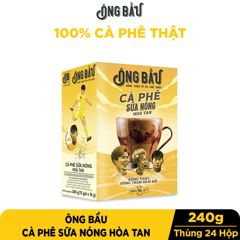 Ông Bầu OB Café Cà Phê Sữa Nóng Hòa Tan 240g