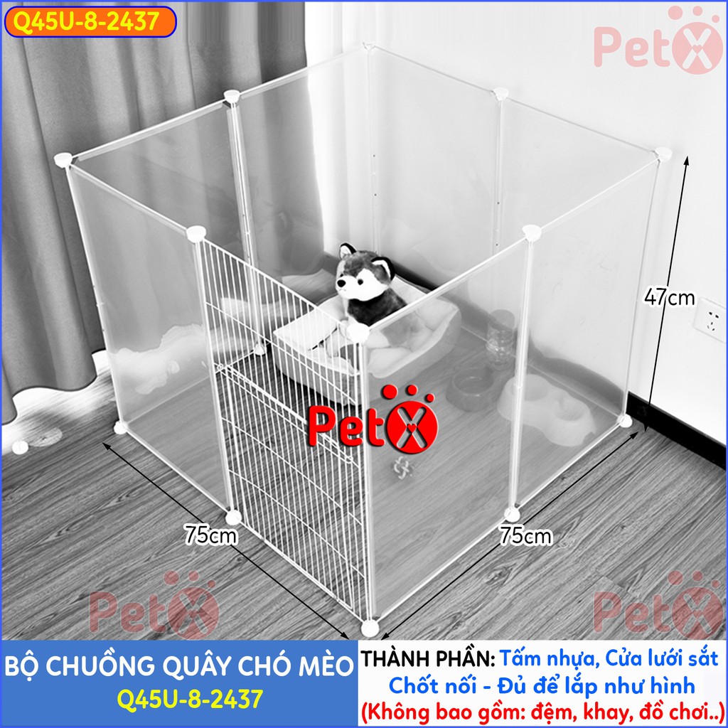 Quây chuồng chó mèo lắp ghép nuôi thú cưng sơn tĩnh điện giá rẻ-13