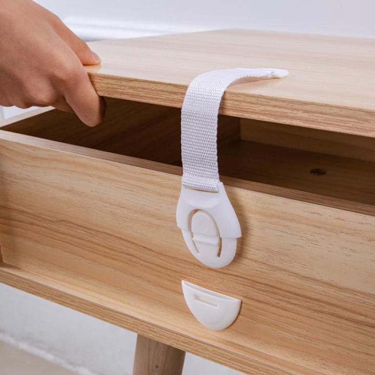 Khóa Dây Vải Trắng An Toàn Chống Kẹt Tay