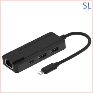 Bộ Chia Cổng Usb 3.0 4 Trong 1 Rj45 Ethernet Lan Cho Iphone/Ipad Hỗ Trợ 10/100mbps