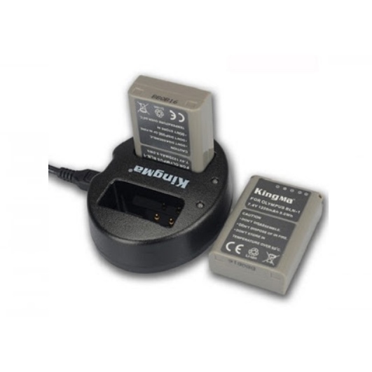 Combo pin sạc máy ảnh Kingma cho Olympus BLN-1