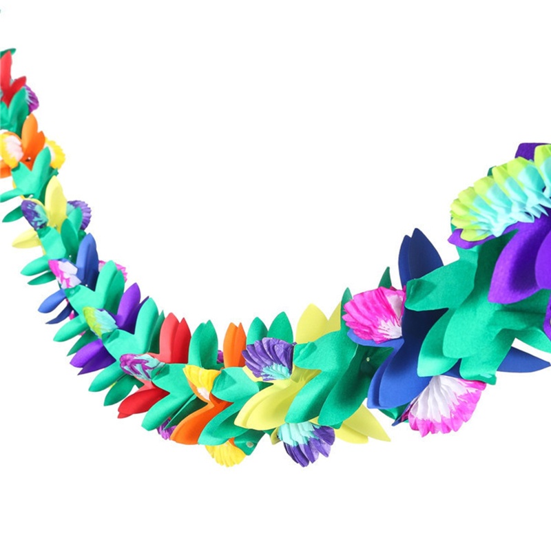 Cờ Giấy Dạng Kéo Họa Tiết Hoa Nhiệt Đới Hawaiian Dùng Để Trang Trí Trong Nhà / Ngoài Trời