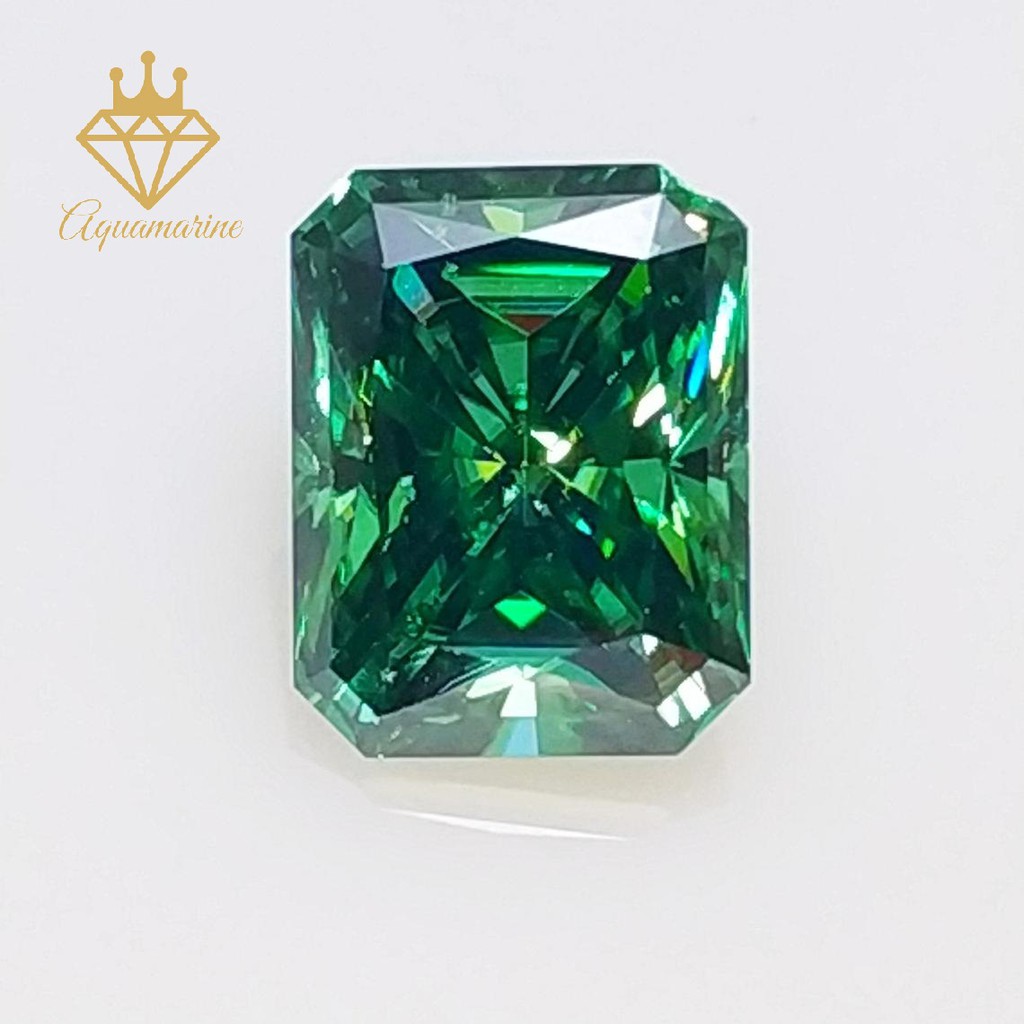 Kim cương nhân tạo Moissanite Radiant Green