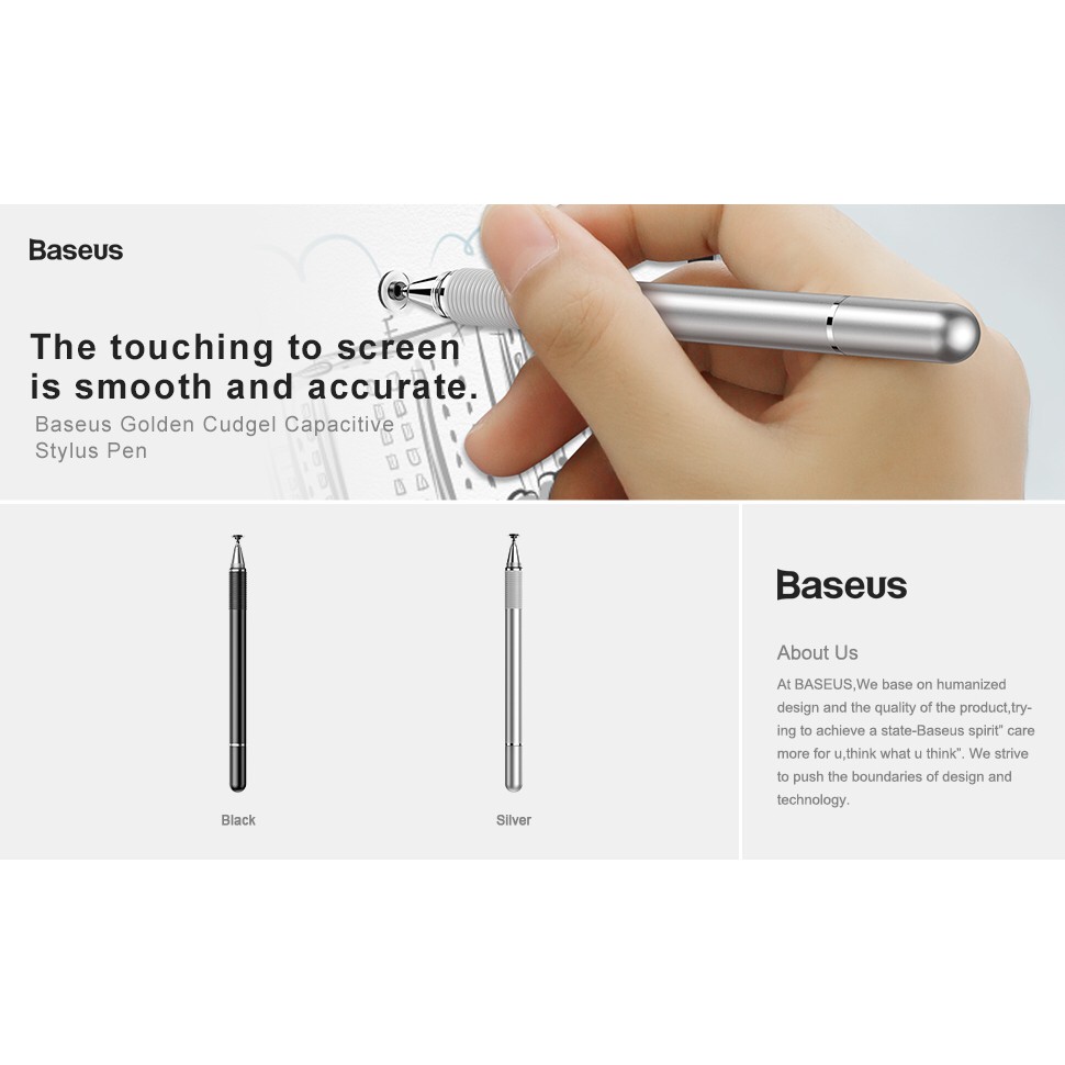 Bút Cảm Ứng Điện Dung 2 Trong 1 Baseus Golden Cudgel Capacitive Stylus Pen Cho Smartphone / Tablet/ IPad