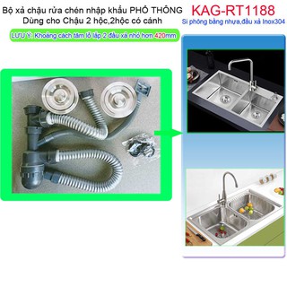 BỘ XẢ CHẬU CHÉN BÁT 2 HỐ KAG-RT1188