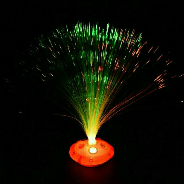 Đèn led bình  hoa  phát sáng  sợi quang