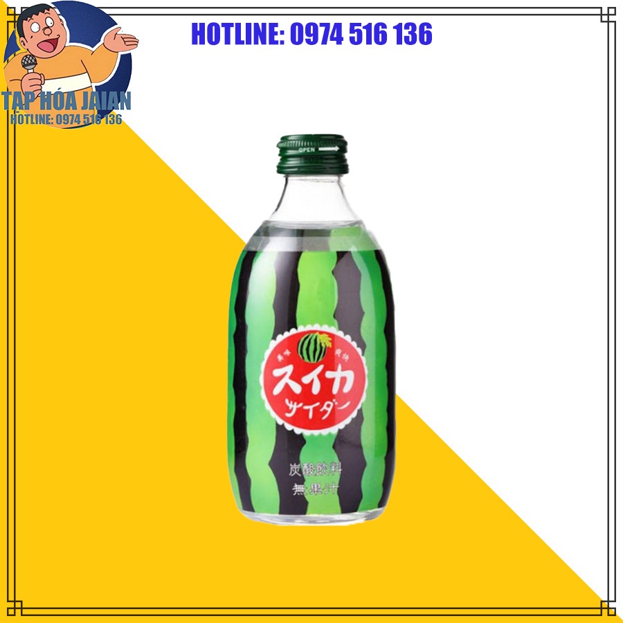 Nước Giải Khát Soda Tomomasu Vị Dưa Hấu 300 ml Nhật Bản