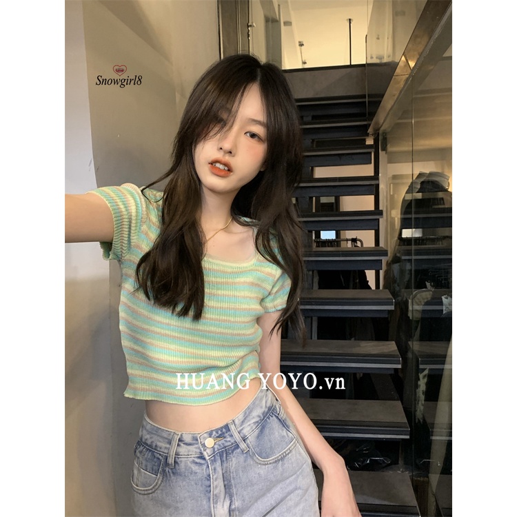 Áo Thun Tay Ngắn Thời Trang Hàn Quốc Dành Cho Nữ