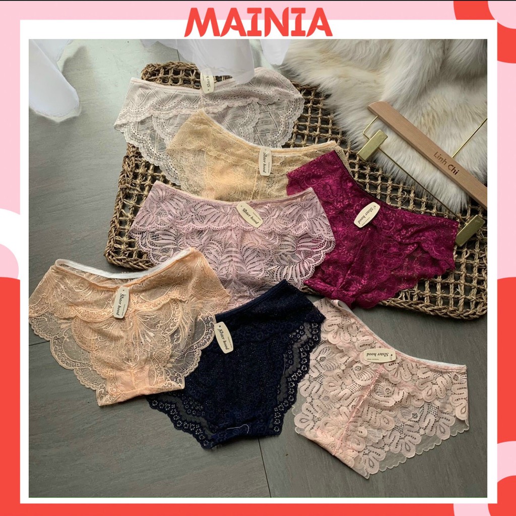 Quần Lót Ren Công Chúa Sexy Freesize Dưới 65kg Chíp Ren Tiểu Thư Dễ Thương Mainia Shop