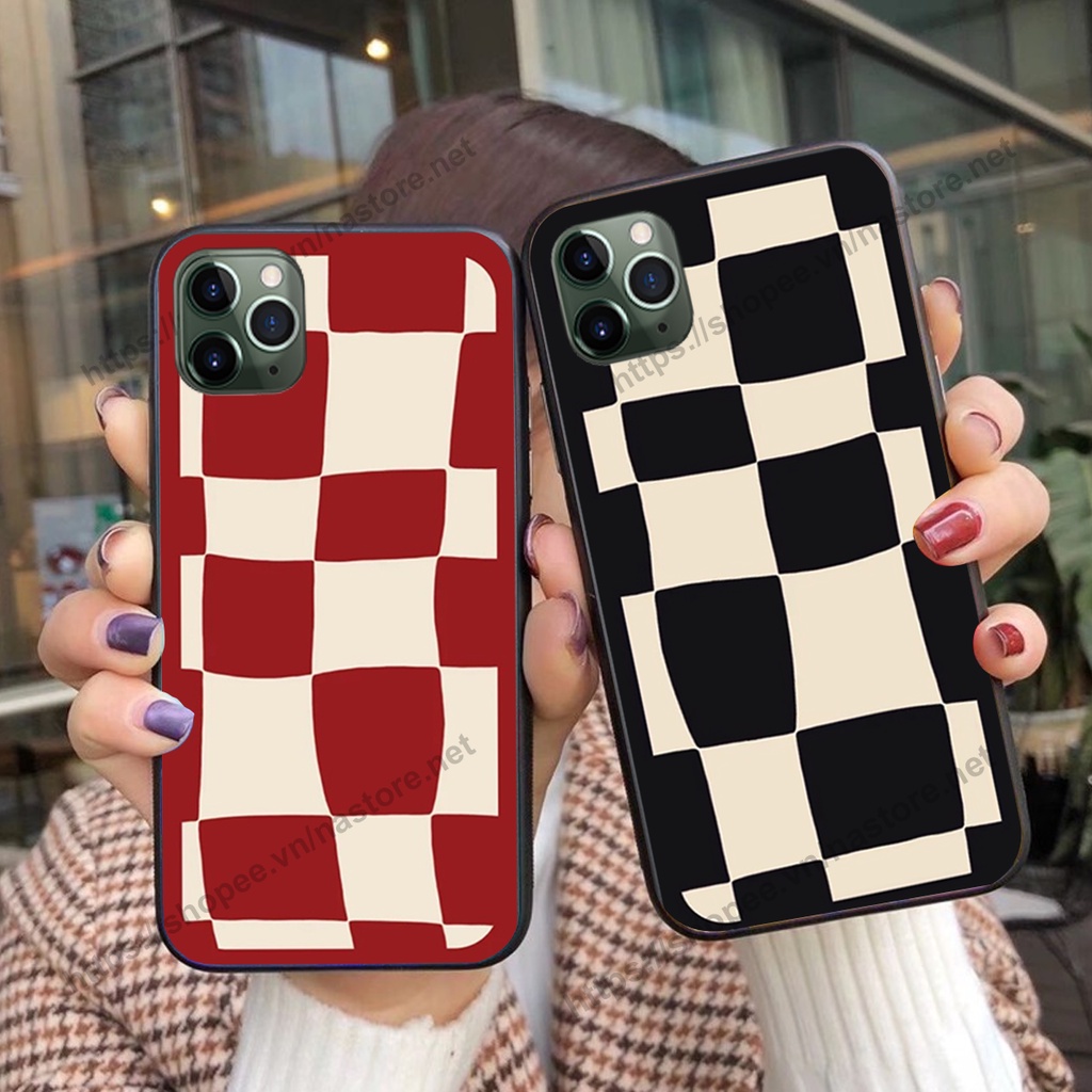 Ốp lưng Iphone 12 -IPHONE 12 PRO-IPHONE 12 MINI-IPHONE 12 PRO MAX mặt cười, họa tiết caro đơn giản đẹp cute