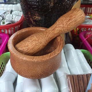 Cối chày gỗ dừa