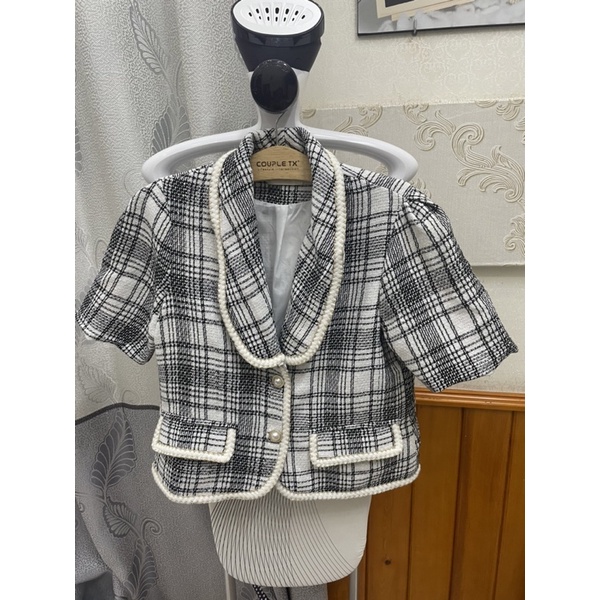 Áo khoác dạ tweed thanh lý